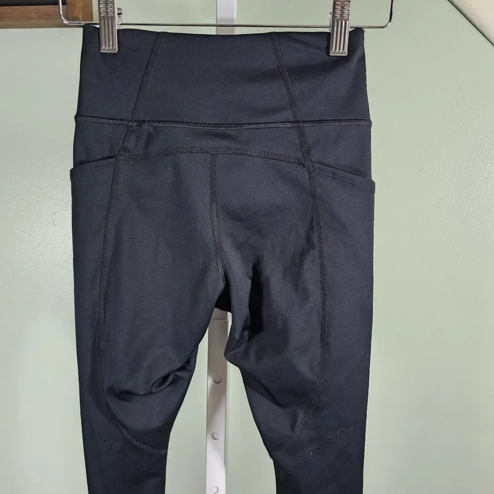 Brooks Method 3/4 Crop Tight Capri Running‎ Leggings Women's Black Size Small